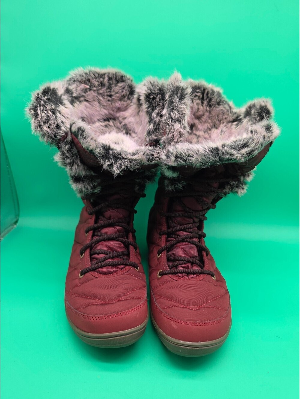 Columbia Minx Mid III Omni-Grip Winter Boots Women's Size 10 Burgundy